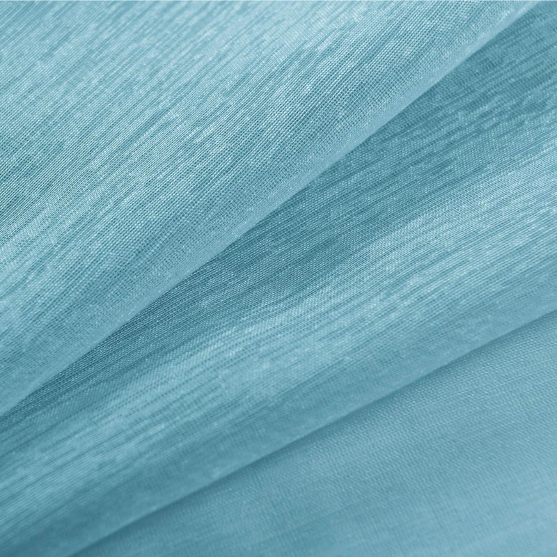 KOUFALL Teal Curtains 72 Inch Length for Bedroom 2 Panels Set Grommet Window Voile Sheer Curtains for Living Room Door 52x72 Inches Long - Image 5